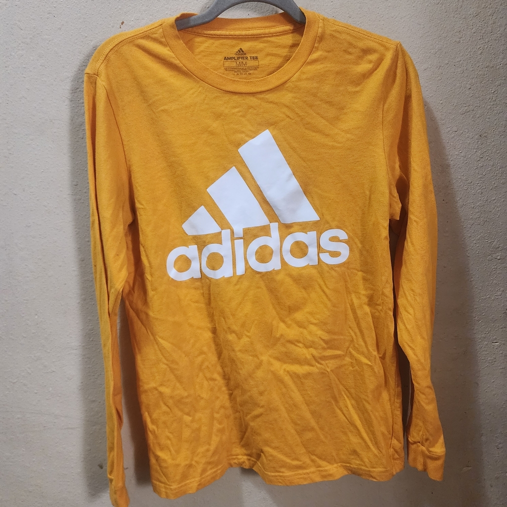 Adidas Men's Yellow Long Sleeve Shirt Medium Never Been Worn